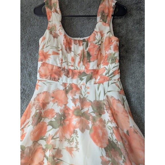 Womens Sleeveless Summer Dress CB Established 1962 Floral Flowing Size 4 Petite - Picture 1 of 10